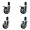Service Caster 4'' Gray Poly Swivel 1-5/8'' Expanding Stem Caster Set 2 Total Lock Brakes, 4PK SCC-EXTTL20S414-PPUB-2-S-2-158 - alternate 1